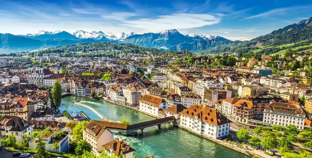 Panorama view of Lucerne City